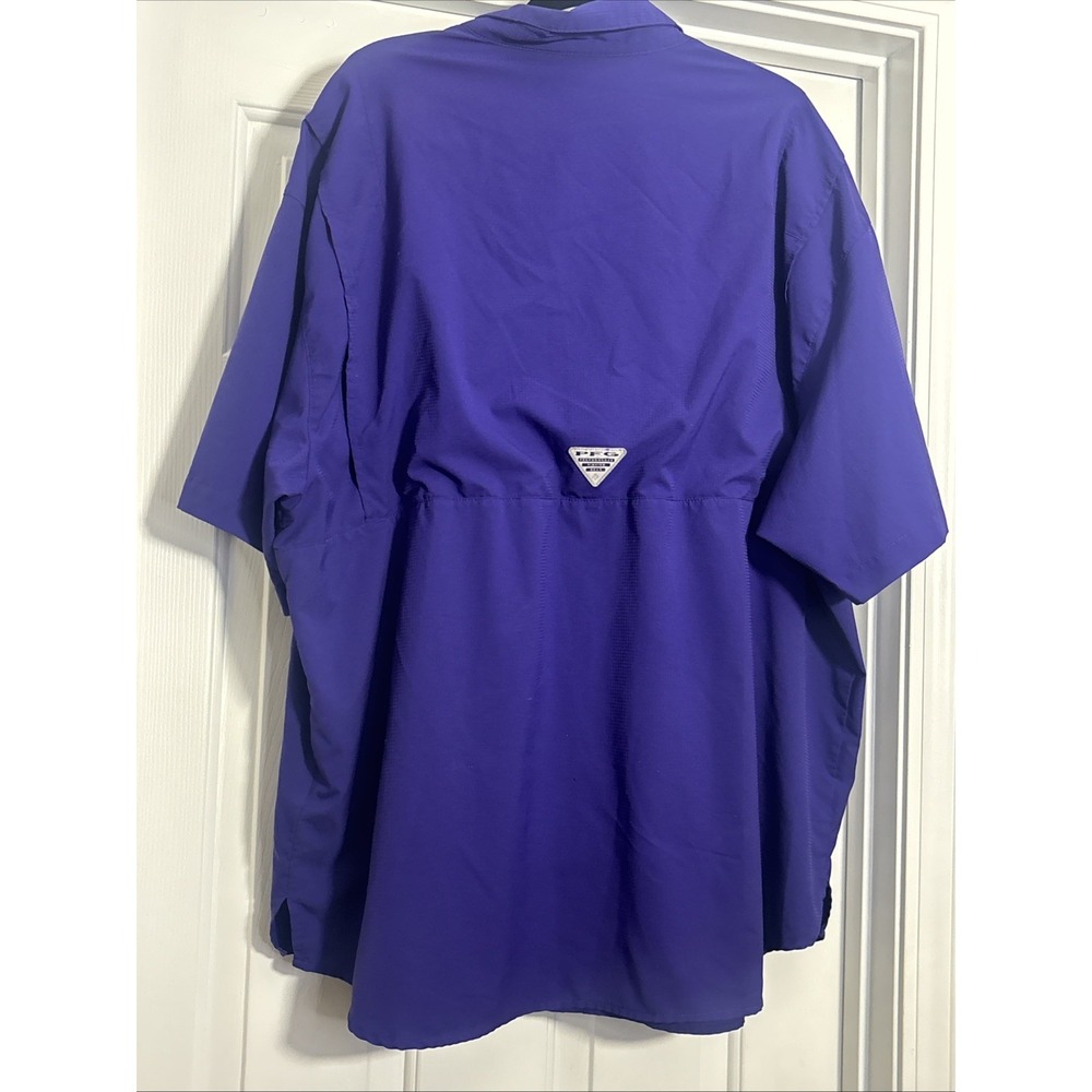 Ecu Purple Columbia Jolly Roger East Carolina Tamiami Fishing Shirt 2xl View 5